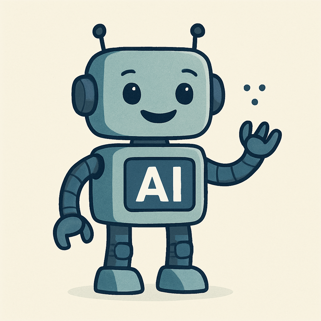 A fun representation of AI in robot form that is suitable for a technology consulting website Simple A fun representation of AI in robot form that is suitable for a technology consulting website Simple